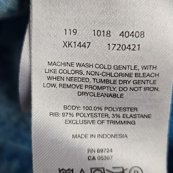 Columbia Arctic Air Printed Half Zip Fleece Pullover Blue Warm Sweatshirt Jacket - Picture 6 of 8